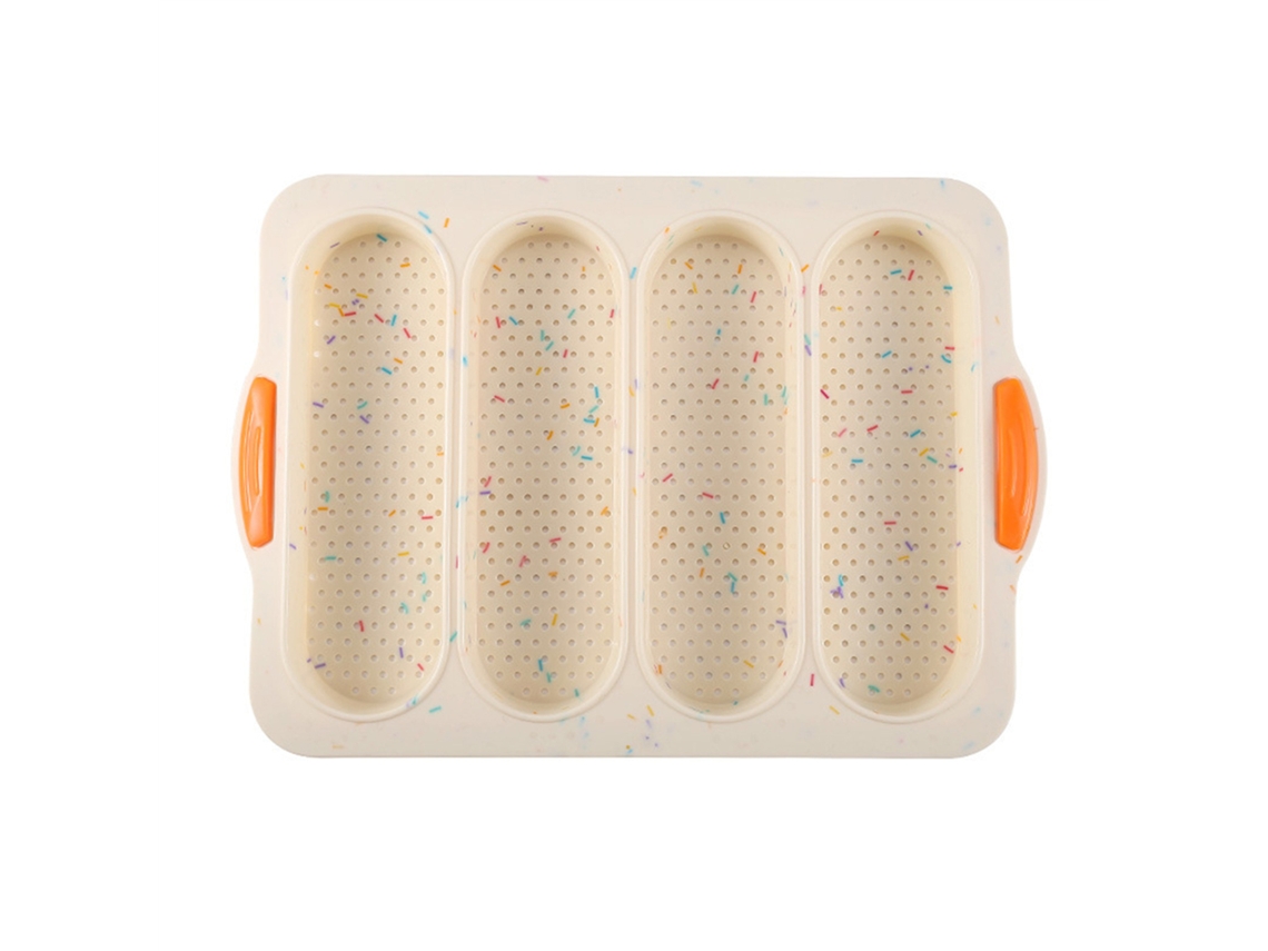 Forma Antiaderente Para Baguete E Pão Francês, Em Silicone, Estrutura Perfurada, Para Cozinha Doméstica E Padaria