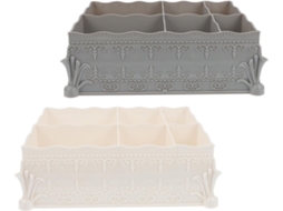 Conjunto De 2 Conjuntos De Ferramentas De Manicure Em Abs Branco Com Compartimentos Ergonômicos.