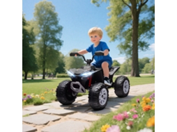 Veículo Elétrico Infantil 24v De 4 Rodas Para Crianças De 3 A 8 Anos, Com Faróis, Entrada Usb E Função Mp3, Velocidade Máxima De 6,5 Km/h