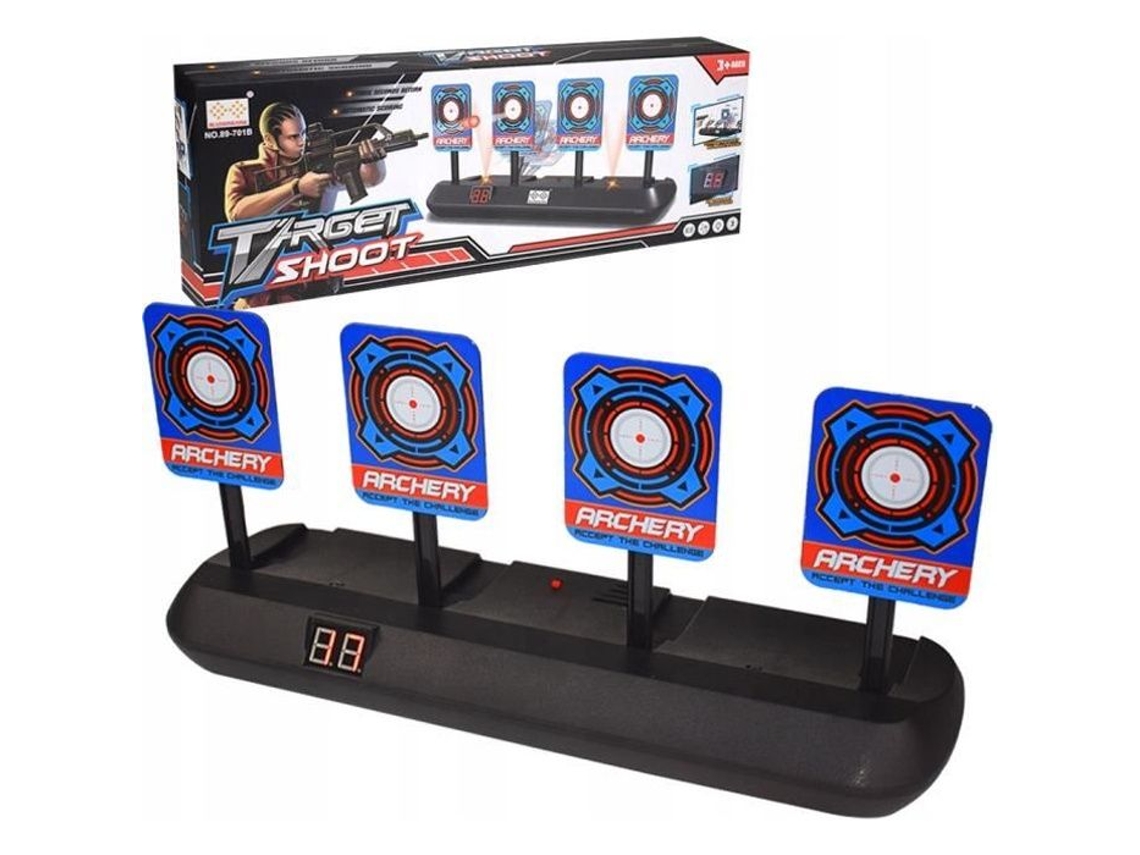 Escudo Eletrónico Com Quatro Alvos, Compatível Com Nerf