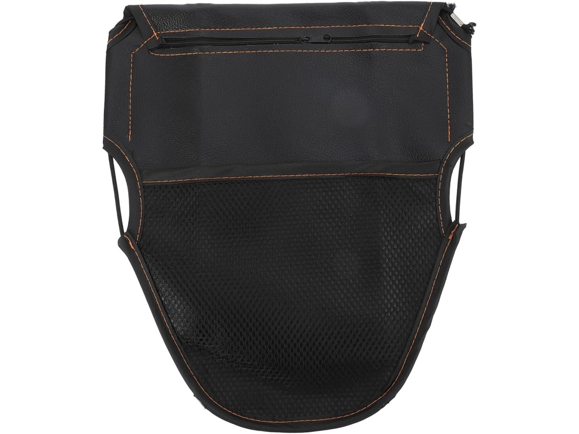 Bolsa De Selim Multifuncional Leve Em Poliéster Pu Preto Para Armazenamento.