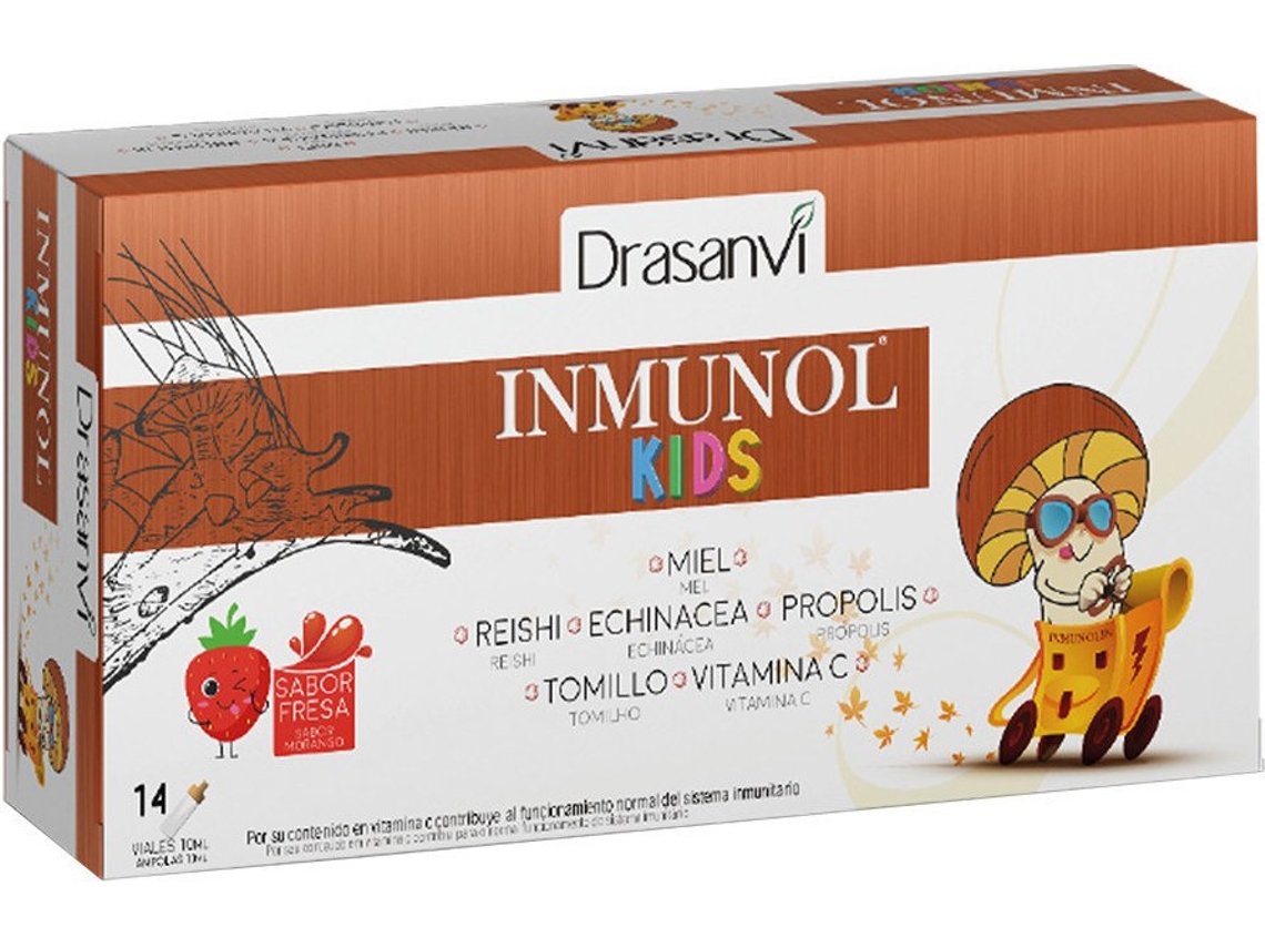 Suplemento Alimentar DRASANVI Inmunol Kids 14 Viales X (Morango - 10 ml)