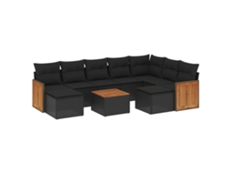 Garden Sofa Set, Garden Sofa Sets Vidaxl Preto Rattan / Vime (n/a)