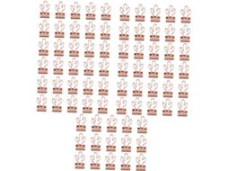 Conjunto Villcase com 75 clipes de mesa multifuncionais, ideais para organizar documentos em casa.