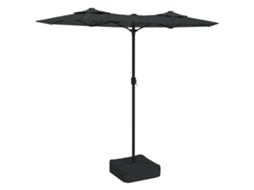 Maison Exclusive - Guarda-sol Jardim C/ Cabeça Dupla/luzes Led 316x145cm Antracite