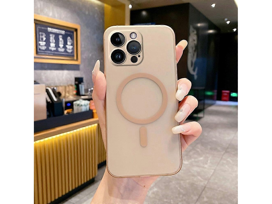 Capa Magnética Fosca Compatível Com Iphone 15 Pro Max E Protetor De Lente De Câmera