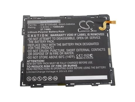 VHBW Bateria Compatível com Samsung Galaxy Tab Sm-T590 Sm-T590Nzaatgy Sm-T590Nzbaxsp Tablet Pad 7300Mah 3.8V Li-Polímero