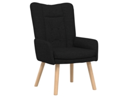 Conjunto 1 Assento De Poltrona Vidaxl Preto Tecido (63 X 67 X 94 Cm)