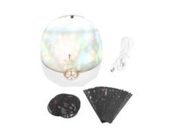 Lâmpada de Projeção Lucky Star Portátil com 3 Cores, Luz Ambiente e Alimentação Usb para Casa. CHABERLU