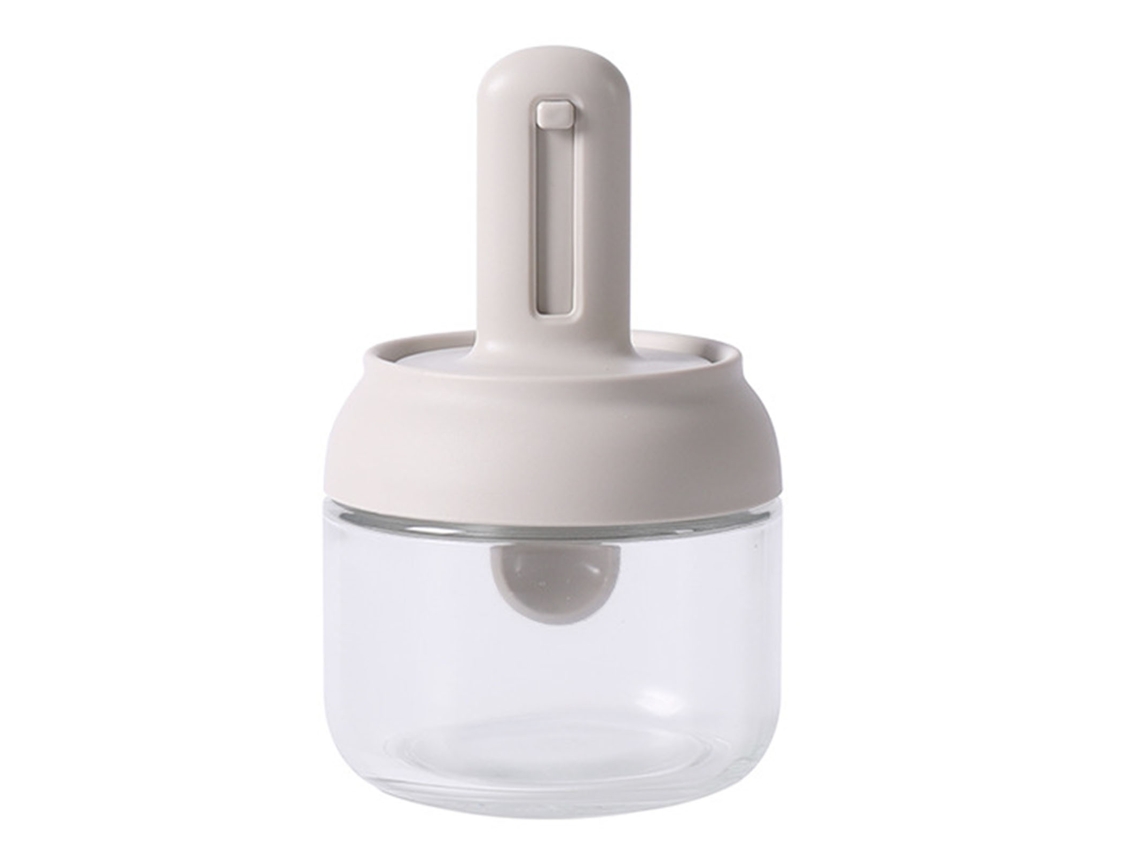 Pote de Tempero com Colher Retrátil de Vidro | S/MARCA