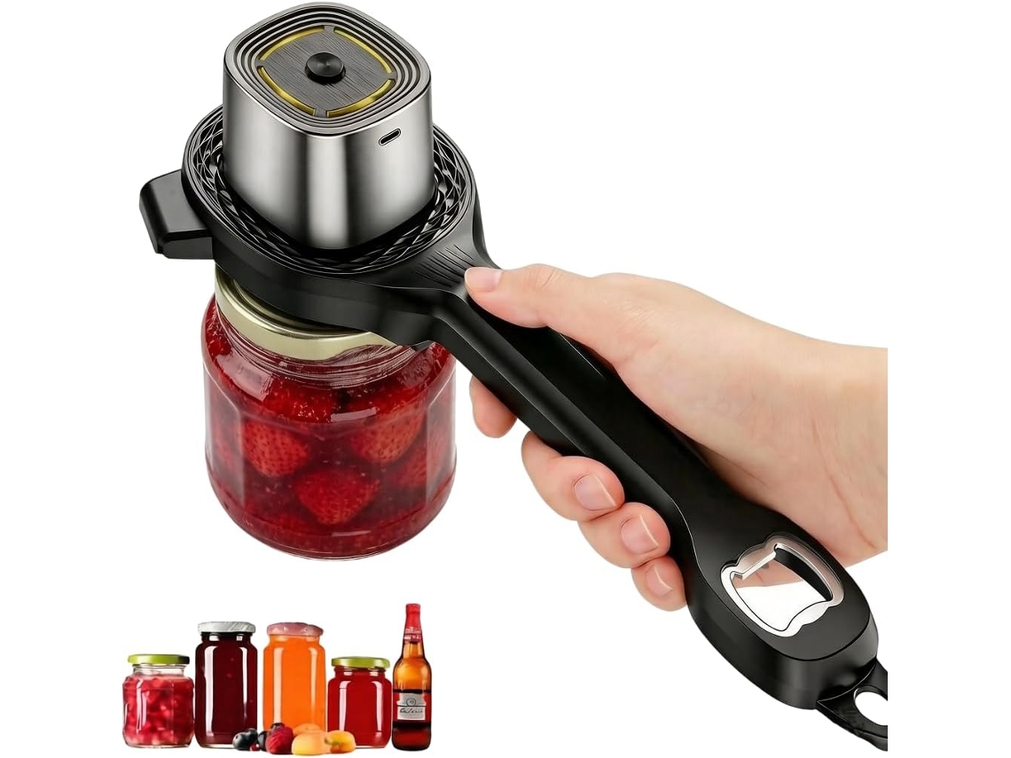 Abridor de Latas e Garrafas Elétrico Multifunções, Design Ajustável. CZHHMART