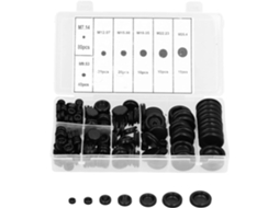 Kit com 200 peças de Arruelas Borracha selecionadas, de 7 a 25 mm (0,28 a 0,98).