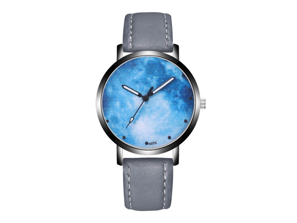 Reloj De Pulsera De Aleación Redondo Analógico De Cuarzo Pareja Gris