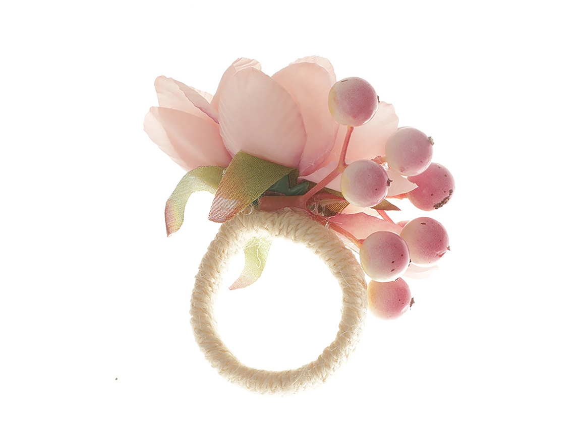 Anéis de Guardanapo Flor Artificial Minimalista Estilo Ocidental