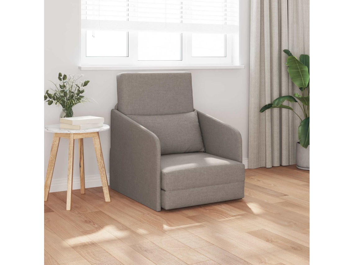 Vidaxl Sofá-cama Cinzento-acastanhado 65 X 80 X 83 Cm Tecido