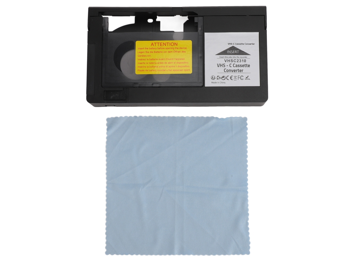 Adaptador de cassete VHS EOOCOO, compatível com JVC, reproduz gravações