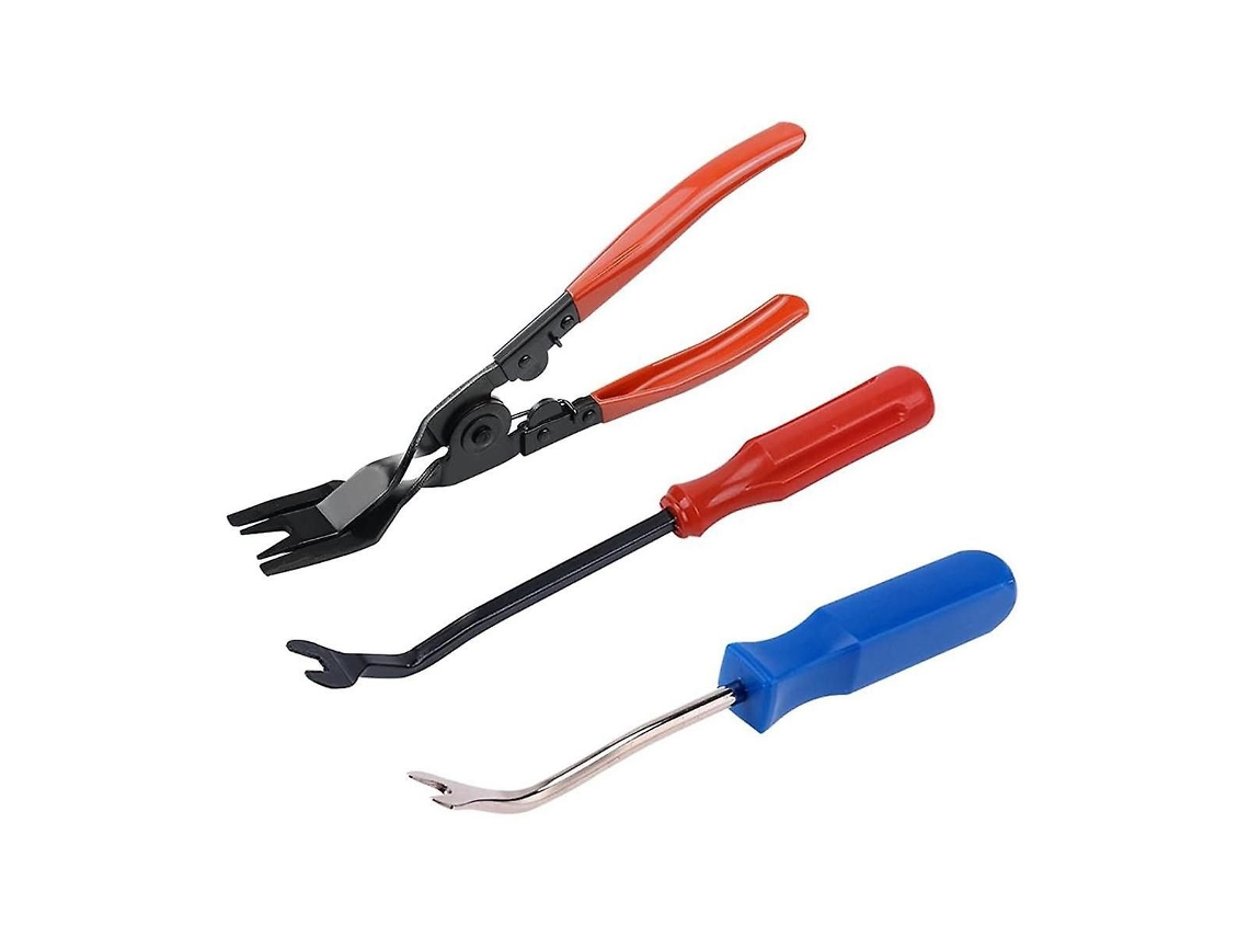 Removedor de grampos de 3 peças para interiores e construção, extrator de pregos, ferramenta de remoção de grampos de movimento lento