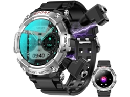 Smart Watch com Fones de Ouvido Telefones Ios e Android Tela Sensível Ao Toque Redonda de 1 52 Polegadas Rastreador de Fitness Atender/Fazer NISSGU