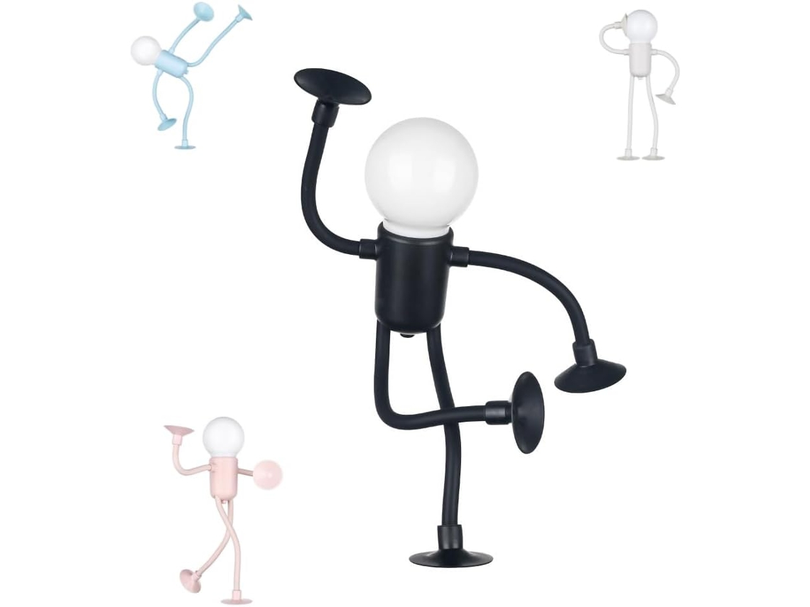 Mini Luminária Noturna, Abajur De Mesa Flexível Com Ventosa, Design