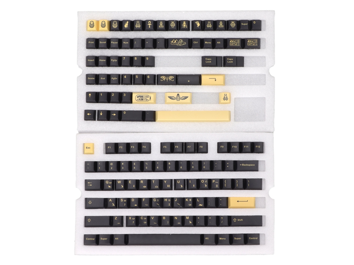Keycaps Pbt Sem Letras Tema Faraónias LAXISCREED