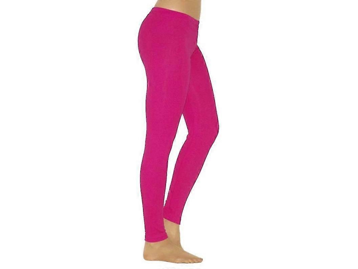 Mulheres Leggings Pencil Slim De Alta Cintura Elástica Cor Sólida