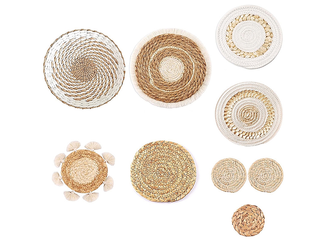 Conjunto De Cestos De Parede Para Decoração De Ambientes