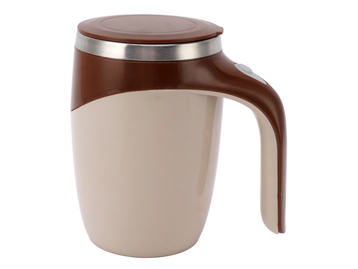 Xícara de mistura automática magnética 380ml anti derrame bateria café aço inox 304 | S/MARCA