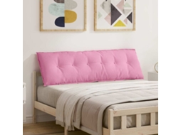 Vidaxl Travesseiro Para Costas Rosa 160 X 19 X 50 Cm Tecido