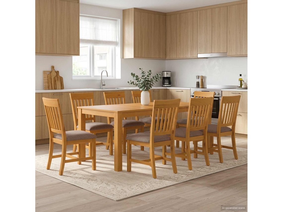 Vidaxl Conjunto De Sala De Jantar 9 Unid. Cinzento