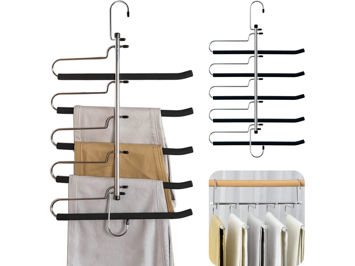 Cabide Multifuncional Para Calças, Preto