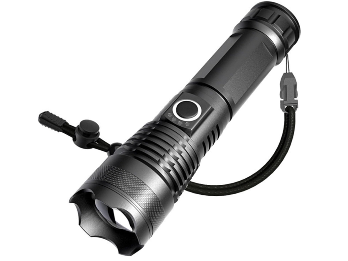 Lanterna Telescópica Yunzii X71 Zoom Longo Alcance Liga Alumínio Usb Recarregável Iluminação Externa Preta