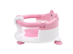 Primerox cadeira de Banho para Bebê Anti derrapante Infantil Segura com Base Estável Rosa