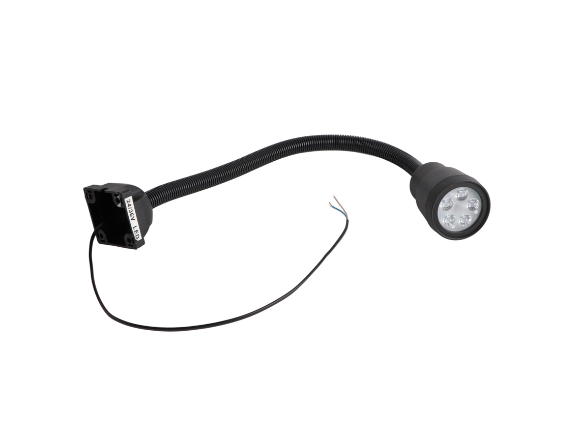 Luz De Trabalho Led 5w 24v 36v Com Vara Flexível E Rotação 360° Para Máquinas Ferramenta Cnc