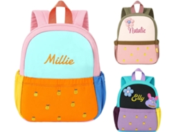 Mochilas Personalizadas Lam Hub Fong Com Nome Para Meninos Meninas, Mochila Escolar Decorada Flores Jardim