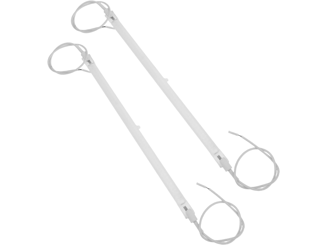 Elemento de Aquecimento de Tubo de Quartzo Inoomp, 2 Peças, 23 Cm, com Superfície Fosca e Cabo, Substituto para CHABERLU