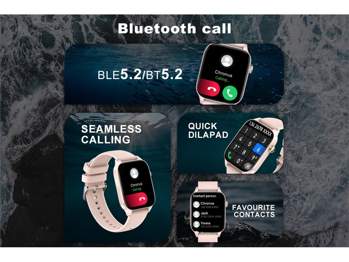 Smartwatch I82 Rosa YEMAESRE