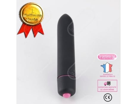 LSC® Brinquedos Sexuais para Adultos Bola Longa Pontuda Dispositivo Masturbador Feminino Bola Massageador Preto De Dez Frequências LE SEPTIÈME CIEL