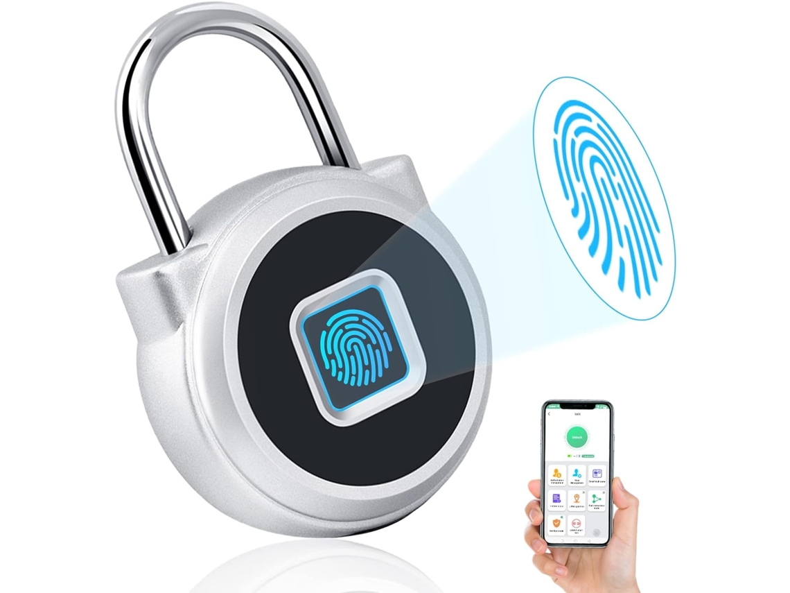 Fechadura Biométrica, Inteligente, Com Impressão Digital, Com Código, Em Aço Inoxidável - Elysve