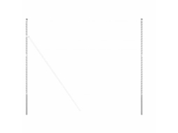 Conjunto 2 Poste De Cerca Vidaxl Prateado Aço (210 Cm)