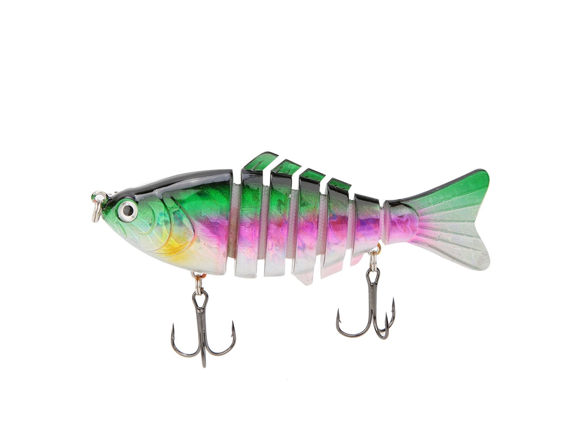 Multi-section Fish Lure (with Hooks, Multiple Colors Available) Lure Plastic Bionic Bait Fishing Lure Fishing Tackle Accessories