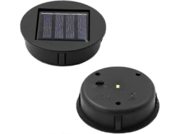 Rebe-2 Capas De Repuesto Para Lanternas Solares, Painel Solar De 8 Cm, Impermeável Ip44, Luz Led Quente De 7 Lúmenes Para Jardim E Exteriores