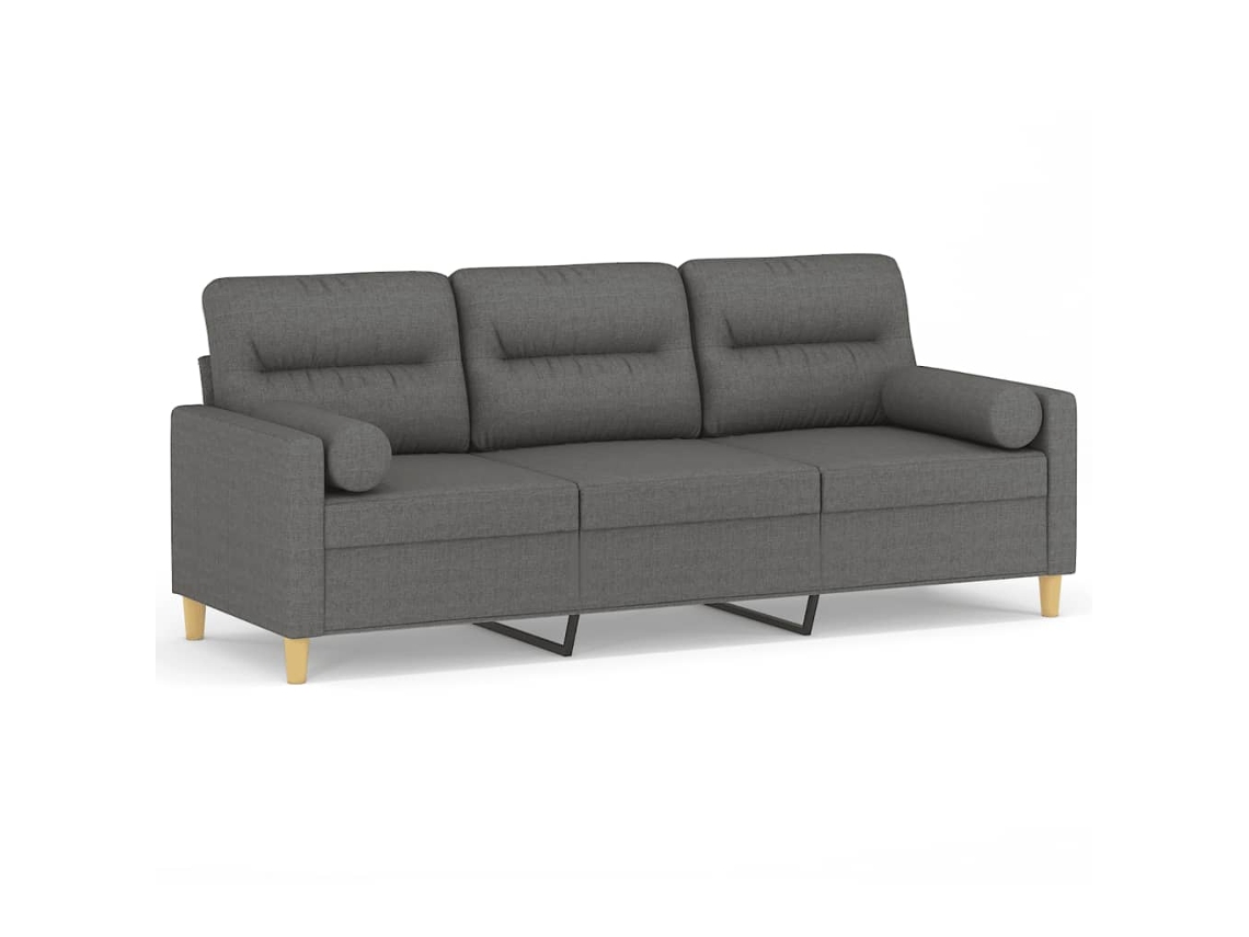 3-seater Sofa, 3-seater Sofas Vidaxl Cinzeto Tecido (n/a)