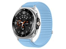 Pulseira Desportiva Em Nylon Compatível Com Samsung Galaxy Watch 9 40mm/44mm, Pulseira De Substituição Macia E Ajustável Azul Claro Hexinyigjly