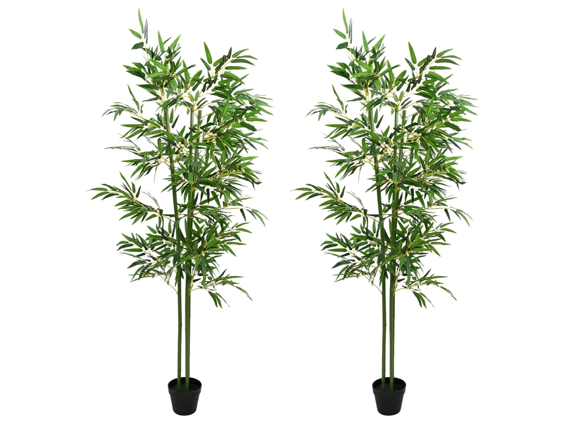 Vidaxl Árvore de Bambu Artificial 2 Pcs Verde 60 X 18 X 190 Cm