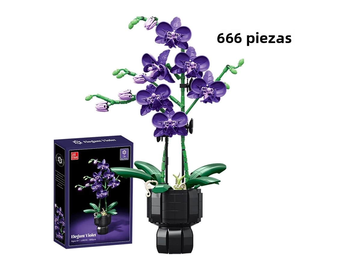 (estilo 4) Blocos De Construção Criativos Em Formato De Orquídea, Material Abs