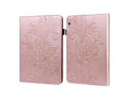 Capa‑flip Horizontal Com Relevo Flor De Renda Halinuia, Suporte, Ranhuras Cartão, Carteira E Moldura Para Huawei Mediapad T5