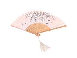 Abanico de Bambu Dobrável com Franja para Verão, Portátil, Tipo 2