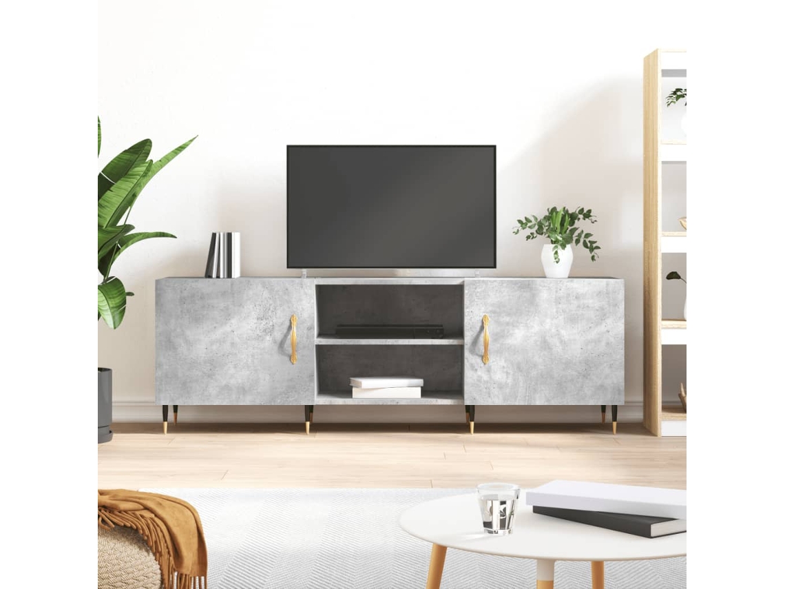 Vidaxl Móvel De Tv 150x30x50 Cm Derivados De Madeira Cinza-cimento