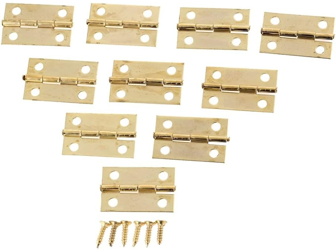 Dobradiça, Dobradiças, Dobradiças Para Armário, Dobradiças Para Porta, 10 Peças, Bronze Antigo Dourado, Para Móveis