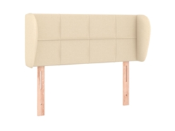 Cabeceira de Cama C/ Abas Tecido 93x23x78/88 Cm Creme MAISON EXCLUSIVE